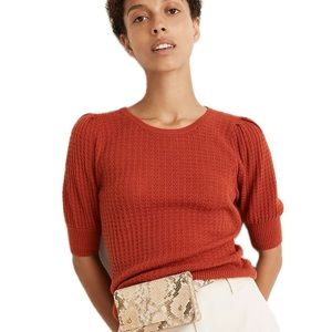 Madewell Pointelle Puff-Sleeve Sweater Tee (Sold out online!)